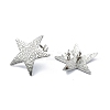 Non-Tarnish 304 Stainless Steel Stud Earring Findings STAS-L024-002P-02-2