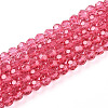 Baking Paint Transparent Glass Beads Strands DGLA-A035-T4mm-D02-1
