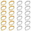 SUPERFINDINGS 24Pcs 2 Colors Brass Open Back Cabochon Connector Settings KK-FH0005-95-1