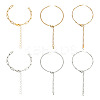 12Pcs 6 Styles 304 Stainless Steel Chain Bracelet Makings AJEW-TA0001-34-1