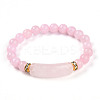 Natural Rose Quartz Beads Stretch Bracelets BJEW-T022-04N-2