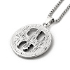 Alloy Sailor's Knot Pandant Necklace with Box Chains LS-NJEW-K245-006-4