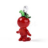Handmade Lampwork Cartoon Radish Pendants LAMP-T025-10C-2