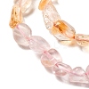 Natural Prehnite & Rose Quartz & Amethyst & Citrine Beads Strands G-L610-B14-01-4