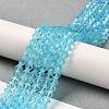 Transparent Electroplate Glass Beads Strands EGLA-A039-T2mm-L20-4