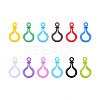 120Pcs 12 Colors Opaque Solid Color Bulb Shaped Plastic Push Gate Snap Keychain Clasp Findings KY-CJ0001-25-5
