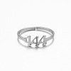 Number 201 Stainless Steel Adjustable Cuff Rings FS-WG22891-08-2