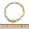 304 Stainless Steel Link Chain Bracelets for Women LS-BJEW-C113-02GP-5