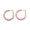 PVD Vacuum Plating 201 Stainless Steel Enamel Hoop Earrings for Women EJEW-B016-33I-4
