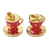 Brass Enamel 3D Cup Charms KK-I371-36G-02-1