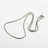 Non-Tarnish 304 Stainless Steel Snake Chain Necklaces NJEW-F027-16-2mm-B-2
