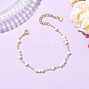 Potato Natural Cultured Freshwater Pearl Beads Link Bracelets BJEW-JB14128-1