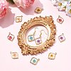 10Pcs 5 Colors Zinc Alloy Epoxy Resin Pendants FIND-CJ0004-93-6