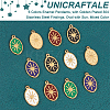 12Pcs 6 Colors Enamel Pendants FIND-UN0001-57-5