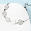 Religion 304 Stainless Steel Link Bracelets for Women BJEW-F524-03P-3