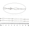 Non-Tarnish 304 Stainless Steel Link Chain CHS-H028-07B-P-2