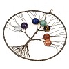 Rack Plating Copper Wired Natural Quartz Crystal & Amethyst & Lapis Lauli & Green Aventurine & Red Aventurine & Red Jasper & Tiger Eye Chakra Big Pendants G-P552-02R-2