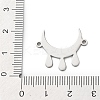 304 Stainless Steel Moon with Drop Links Connector Charms LS-STAS-D202-11P-3