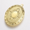 Brass Locket Pendants KK-N0116-054G-2