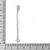 Brass Micro Pave Clear Cubic Zirconia Chain Extender KK-G491-52D-S-3