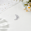 1Pc Alloy Croissant Brooch Pin JEWB-LP0005-14P-3