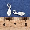 925 Sterling Silver Pave Clear Cubic Zirconia Feather Charms STER-A049-09S-3