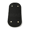 Oval PU Leather Knitting Crochet Bags Nail Bottom Shaper Pad LS-PURS-WH0001-62D-1