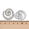 304 Stainless Steel Rhinestone Vortex Spiral Stud Earrings EJEW-K314-01P-3