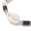 Natural Cowrie Shell Braided Bead Bracelets BJEW-JB11498-3