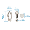 Brass Clip on Earring Findings DIY-TA0002-19P-7