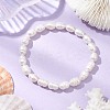 Natural Pearl Beads Stretch Bracelets for Women BJEW-JB11321-1