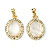 Brass Micro Pave Clear Cubic Zirconia Pendants KK-M277-07C-G-1