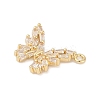 Brass Micro Pave Cubic Zirconia Pendants KK-Z094-15G-2