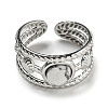 304 Stainless Steel Open Cuff Rings RJEW-C079-14P-3