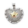 Brass Micro Pave Cubic Zirconia Pendants KK-C091-02C-PG-1