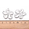 304 Stainless Steel Flower Pendants LS-STAS-T067-30P-3