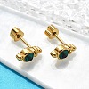 Ion Plating(IP) 304 Stainless Steel Stud Earrings EJEW-A118-17G-01-2