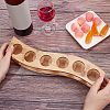 6-Hole Bamboo Glass Holder Display Racks ODIS-WH0025-71-3