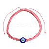 Evil Eye Lampwork Bead Braided Bead Bracelets NE0234-4-1
