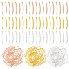 300Pcs 3 Colors Brass Curved Tube Beads KK-DC0004-29-1