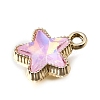 UV Plating Alloy and Glass Pendants GL-CBA6CEF-02G-2