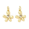 Brass Micro Pave Cubic Zirconia Pendants KK-Z120-56B-G-1