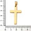 304 Stainless Steel Religion Bible Cross Pendants STAS-F323-11G-3