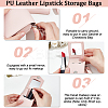 PU Leather Lipstick Storage Bags with Mirror AJEW-WH0248-539-4