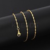 Brass Singapore Chains Necklaces for Women NJEW-D302-34G-2