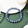 Natural Kyanite Round Beads Stretch Bracelets for Men Women BJEW-JB12389-1