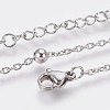 Tarnish Resistant 304 Stainless Steel Cable Chain Anklets LS-AJEW-P069-03P-3