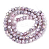 Ombre Effect Dyed Glass Beads Strands GLAA-T025-4mm-09C-2