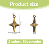 160Pcs 2 Colors Tibetan Style Alloy Pendants TIBE-DC0001-21-2