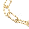 304 Stainless Steel Paperclip Chains Bracelets BJEW-I293-09G-3